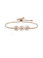 thumb Copper With Cubic Zirconia Personality snowflake adjustable Bracelets 2