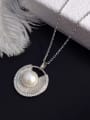 thumb 2018 Freshwater Pearl Zircon Round Necklace 0