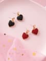 thumb Alloy With Rose Gold Plated Cute Heart Drop Earrings 1