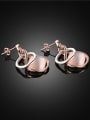 thumb All-match Heart Shaped Rose Gold Plated Opal Two Pieces Jewelry Set 2