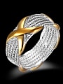 thumb Fashion Noble Women Men White Gold Plated Ring 1