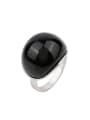 thumb Simple Personalized Black Resin stone Alloy Ring 0