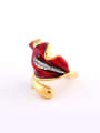 thumb Personalized Red Lips Tiny Rhinestones Alloy Opening Ring 0