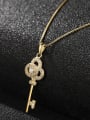 thumb 925 Sterling Silver With Gold Plated Personality Key Necklaces 1