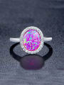 thumb Pink Round-shaped Engagement Ring 1