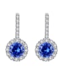 thumb 925 Sterling Silver With Cubic Zirconia Cute Round Stud Earrings 0