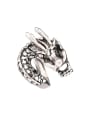 thumb Personalized Dragon Antique Silver Plated Alloy Ring 0