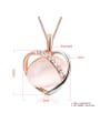 thumb All-match Heart Shaped Rose Gold Plated Opal Two Pieces Jewelry Set 1