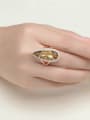 thumb Natural Yellow Crystal Noble Women Adjustable Ring 2