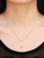 thumb S925 Silver Fashion Exquisite Tower Clavicle Necklace 2