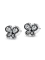 thumb Elegant Butterfly Cubic Rhinestones Stud Earrings 0