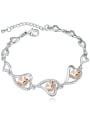 thumb Exquisite Hollow Hearts Cubic austrian Crystals Alloy Bracelet 4