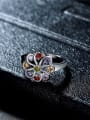 thumb Fashion Colorful Flower Shaped Crystal Ring 1