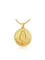 thumb Luxury Gold Plated Round Shaped Stainless Steel Pendant 0
