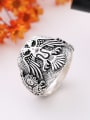 thumb Punk style Double Eagle Antique Silver Plated Alloy Ring 2