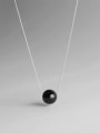 thumb Sterling silver synthetic Black Agate Necklace 0