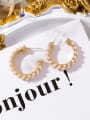 thumb Alloy  With Gold Plated Fashion Charm  Imitation Pearl Stud Earrings 0