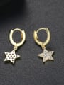thumb Copper With White Gold Plated Fashion Star Party Drop Earrings 2