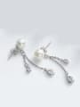 thumb Fashion Artificial Pearls Zircon Stud Earrings 2