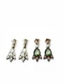 thumb Irregular Glass Stones Alloy Drop Cluster earring 2