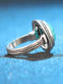 thumb Retro style Oval Turquoise stone Alloy Ring 3