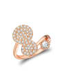 thumb All-match 18K Rose Gold Plated Ball Shaped Copper Ring 0
