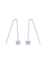 thumb Simple austrian Crystal Butterfly Line Earrings 0