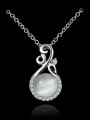 thumb Fashion 925 Sterling Silver Opal stone Cubic Zirconias Pendant 0