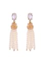 thumb White Artificial Stones drop earring 0