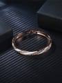 thumb Delicate Rose Gold Plated Crystal Enamel Bangle 1