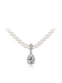 thumb Creative Water Drop Shaped Artificial Pearl Necklace 0