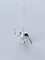 thumb 925 Sterling Silver With Silver Plated Cute Animal Elephant Necklaces 1