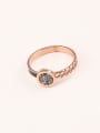 thumb Black Stones Personal Rose Gold Plated Ring 0