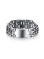 thumb Personalized Simple Two-band Titanium Smooth Bracelet 0