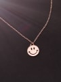 thumb Lovely Smiling Face Pendant Clavicle Necklace 0