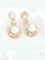 thumb Copper With Platinum Plated Luxury Flower Chandelier Earrings 2