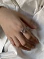 thumb 925 Sterling Silver With Antique Silver Plated Vintage Star Free Size Rings 0