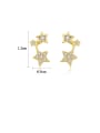 thumb 925 Sterling Silver With Gold Plated Simplistic Star Stud Earrings 2