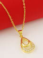 thumb Women All-match Water Drop Shaped Zircon Necklace 2