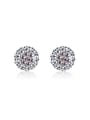 thumb Women Elegant Ball Shaped Rhinestone Stud Earrings 0