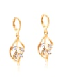 thumb Copper With 18k Gold Plated Fashion Leaf Earrings 0