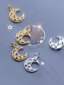 thumb 925 Sterling Silver With Cubic Zirconia  Simplistic Moon Charms 3