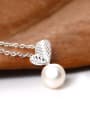 thumb Freshwater Pearl Leaves Clavicle Temperament Necklace 0