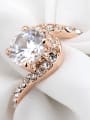 thumb Luxury Wedding Accessories Copper Ring with Zircon 2