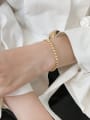 thumb 925 Sterling Silver With Gold Plated Simplistic Round Bracelets 2