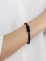 thumb Vintage Black Gun Plated Open Design Bowknot Bangle 1