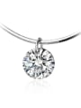 thumb 925 Sterling Silver With Platinum Plated Simplistic Round Necklaces 4