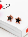 thumb Stainless Steel With Rose Gold Plated Classic Star Stud Earrings 2