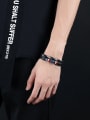 thumb Personalized Artificial Leather Band Cross Bracelet 1