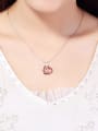 thumb Fashion Austria Crystals Hollow Heart shaped Necklace 1